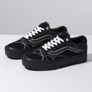 Vans Bayan Spor Ayakkabı Pearly Punk Old Skool Platform Siyah | 43310-616